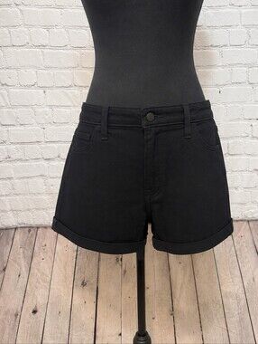 Universal Thread Black Denim Roll-Cuff Shorts
